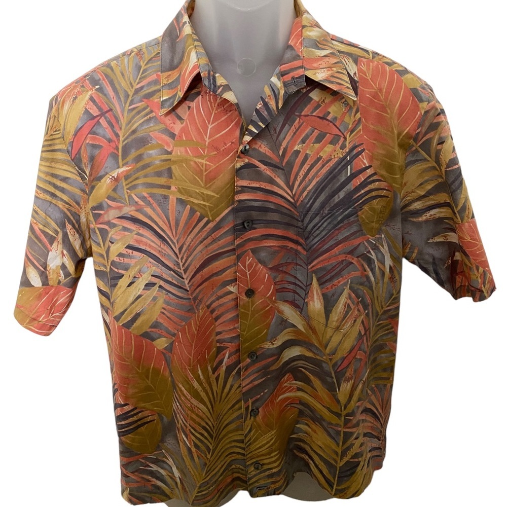 TORI RICHARD Aloha Hawaiian Tropical Floral Multicolor Shirt Men M Medium
